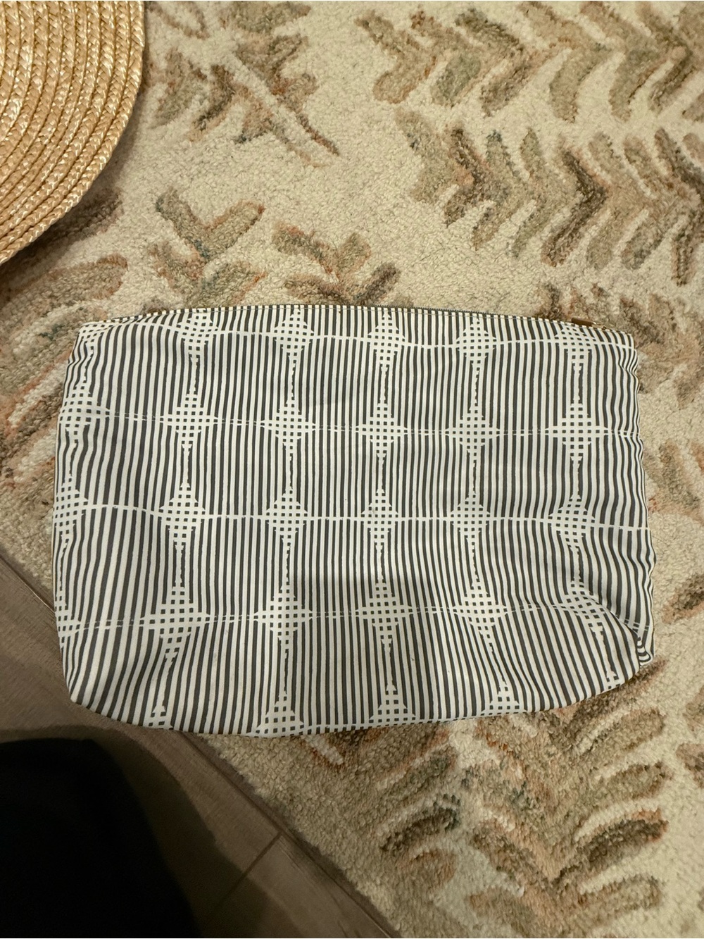 Sonia Kashuk Black and White Striped Cosmetic Bag